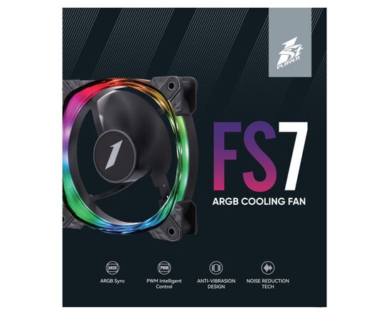 Кулер для корпуса 1stPlayer FS7 Black (FS7-BK-1IN1), изображение 9 Кулер для корпуса 1stPlayer FS7 Black (FS7-BK-1IN1), изображение 9