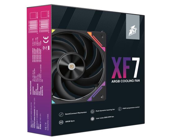 Кулер для корпуса 1stPlayer XF7 Black (XF7-BK-1IN1), изображение 12 Кулер для корпуса 1stPlayer XF7 Black (XF7-BK-1IN1), изображение 12