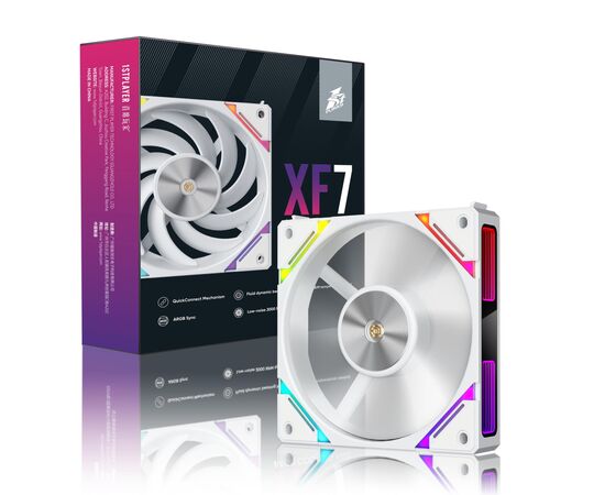 Кулер для корпуса 1stPlayer XF7 White (XF7-WH-1IN1), изображение 10 Кулер для корпуса 1stPlayer XF7 White (XF7-WH-1IN1), изображение 10