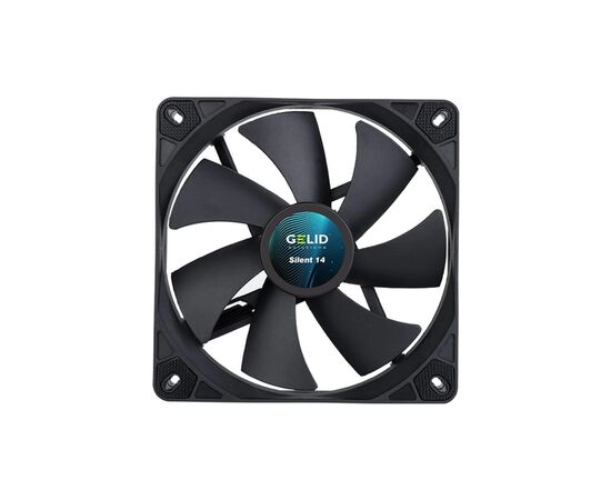Кулер для корпуса Gelid Solutions Silent 14 Black 140 mm (FN-PX14-11), изображение 2 Кулер для корпуса Gelid Solutions Silent 14 Black 140 mm (FN-PX14-11), изображение 2