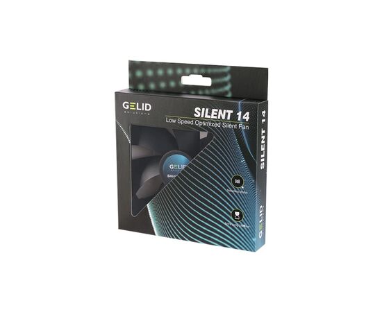 Кулер для корпуса Gelid Solutions Silent 14 Black 140 mm (FN-PX14-11), изображение 6 Кулер для корпуса Gelid Solutions Silent 14 Black 140 mm (FN-PX14-11), изображение 6