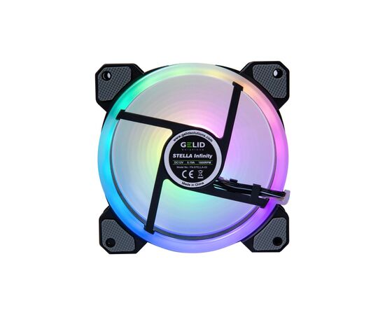 Кулер для корпуса Gelid Solutions Stella ARGB 120mm (FN-STELLA-03), изображение 2 Кулер для корпуса Gelid Solutions Stella ARGB 120mm (FN-STELLA-03), изображение 2