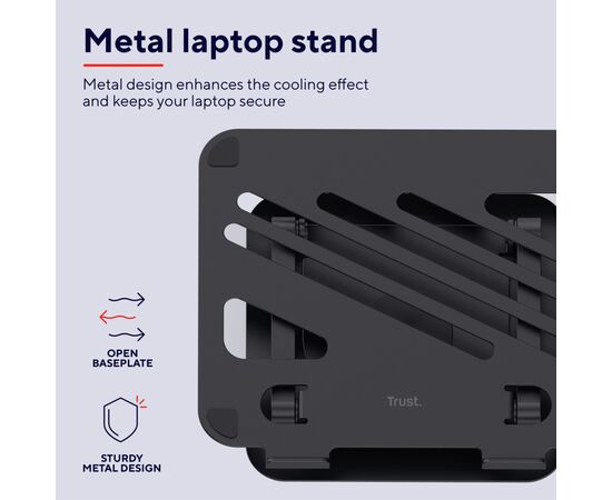 Подставка для ноутбука Trust Zeff Metal, до 16", gray (25482_TRUST), изображение 10 Подставка для ноутбука Trust Zeff Metal, до 16", gray (25482_TRUST), изображение 10