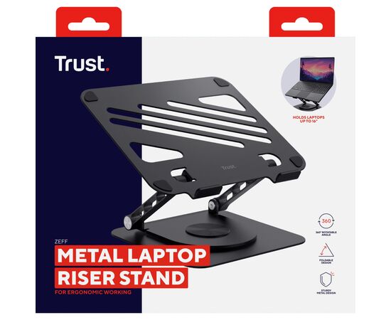 Подставка для ноутбука Trust Zeff Metal, до 16", gray (25482_TRUST), изображение 8 Подставка для ноутбука Trust Zeff Metal, до 16", gray (25482_TRUST), изображение 8