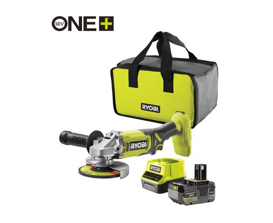 Шлифовальная машина Ryobi ONE+ RAG18125-1C40S 125мм, 18V, 1х4А·час 9000об/мин, сумка (5133005643)