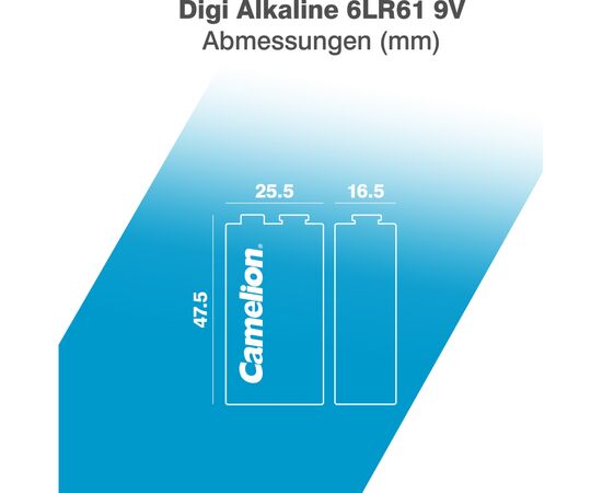 Батарейка Camelion Крона 6LR61 9V Digi Alkaline * 1 (6LR61-BP1DG), изображение 4 Батарейка Camelion Крона 6LR61 9V Digi Alkaline * 1 (6LR61-BP1DG), изображение 4