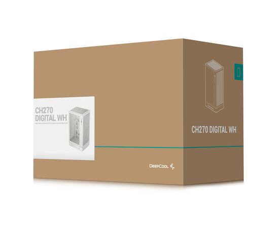 Корпус Deepcool CH270 Digital White (R-CH270-WHNDM0-G-1), изображение 12 Корпус Deepcool CH270 Digital White (R-CH270-WHNDM0-G-1), изображение 12