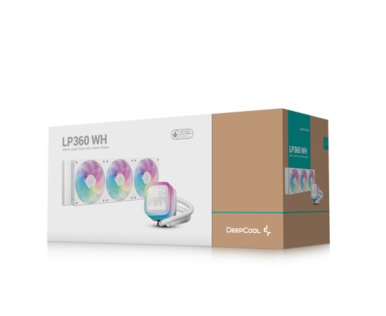 Система жидкостного охлаждения Deepcool LP360 ARGB White (R-LP360-WHMSMC-G-1), изображение 7 Система жидкостного охлаждения Deepcool LP360 ARGB White (R-LP360-WHMSMC-G-1), изображение 7