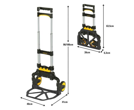 Тележка грузовая Stanley универсальный, складной, платформа 39х28см, до 70кг (SXWT-FT501), изображение 2 Тележка грузовая Stanley универсальный, складной, платформа 39х28см, до 70кг (SXWT-FT501), изображение 2
