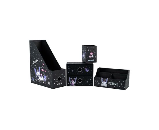 Настольный набор Kite Kuromi 4 предмета, картон (HK25-357), изображение 3 Настольный набор Kite Kuromi 4 предмета, картон (HK25-357), изображение 3