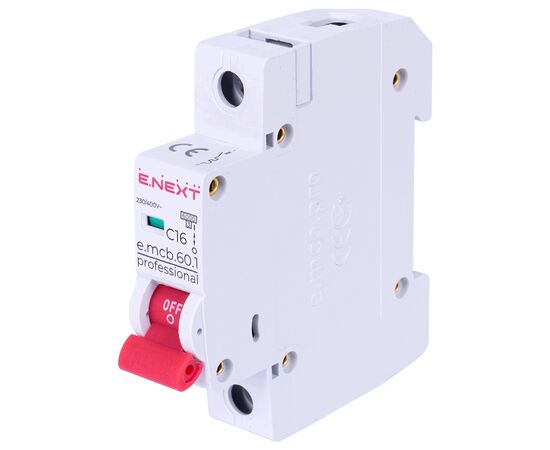 Автоматический выключатель E.NEXT 1-п e.mcb.pro 16А C ( 6кА) (p042008)