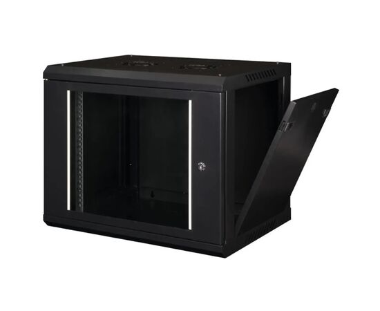 Шкаф настенный Hypernet 9U 19" 600x450 ProLine (PL-WMNC-9U-BLACK), изображение 2 Шкаф настенный Hypernet 9U 19" 600x450 ProLine (PL-WMNC-9U-BLACK), изображение 2