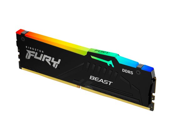 Модуль памяти для компьютера DDR5 64GB (2x32GB) 5600 MHz Beast RGB EXPO Black Kingston Fury (ex.HyperX) (KF556C40BBA-64)
