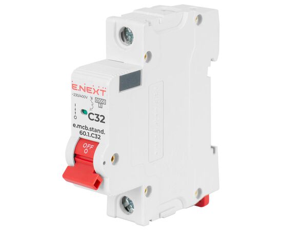Автоматический выключатель E.NEXT 1-п e.mcb.stand. 32А C ( 6кА) (s002111)