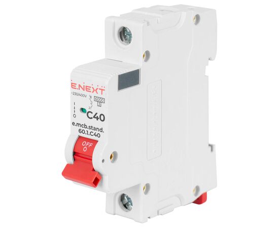 Автоматический выключатель E.NEXT 1-п e.mcb.stand. 40А C ( 6кА) (s002112)