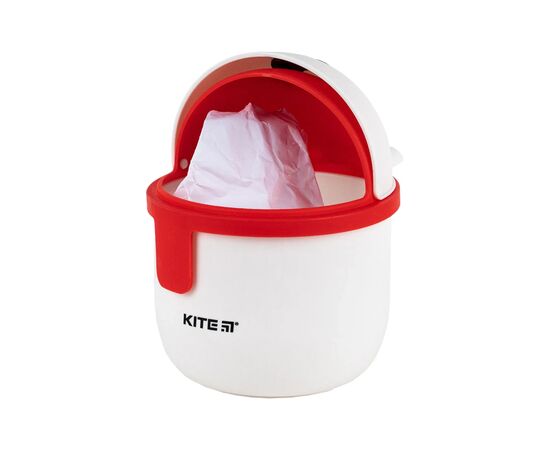Кошик для паперів Kite Настільний контейнер для сміття, білий (K24-009-2), зображення 4