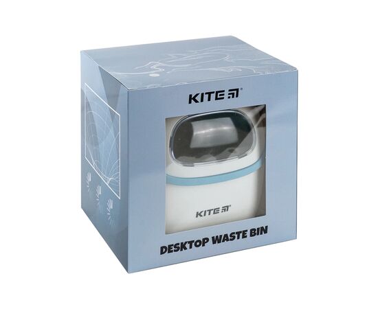 Кошик для паперів Kite Настільний контейнер для сміття, біло-блакитний (K24-009-6), зображення 5