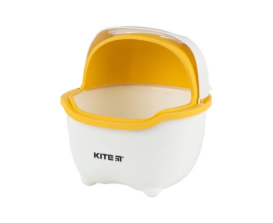 Корзина для бумаг Kite Настольный контейнер для мусора, бело-оранжевый (K24-009-8), изображение 3 Корзина для бумаг Kite Настольный контейнер для мусора, бело-оранжевый (K24-009-8), изображение 3