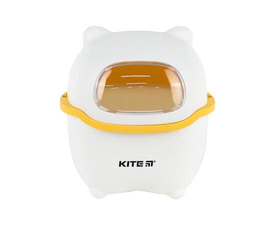 Корзина для бумаг Kite Настольный контейнер для мусора, бело-оранжевый (K24-009-8)