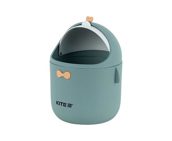 Кошик для паперів Kite Настільний контейнер для сміття, сіро-зелений (K24-010-1), зображення 3