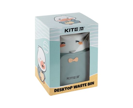 Кошик для паперів Kite Настільний контейнер для сміття, сіро-зелений (K24-010-1), зображення 5
