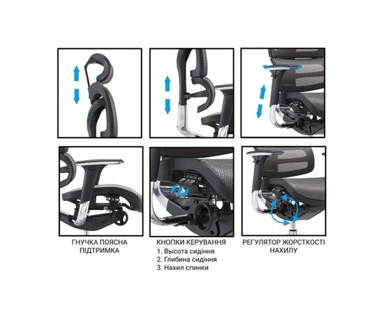 Офисное кресло GT Racer X-782 Gray (X-782 Gray (W-70)), изображение 8 Офисное кресло GT Racer X-782 Gray (X-782 Gray (W-70)), изображение 8