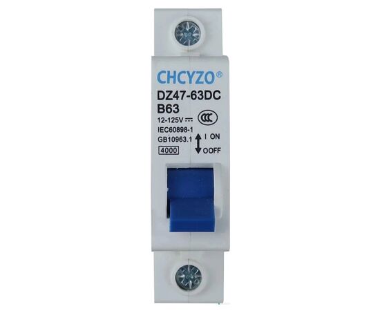Автоматический выключатель CHCYZO DZ47-63DC-B63