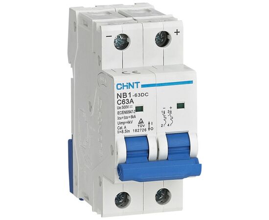 Автоматический выключатель CHINT NB1-63DC 2P C32 DC500V