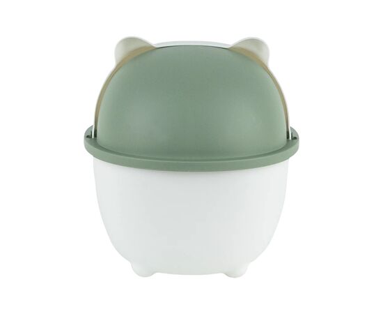 Корзина для бумаг Kite Настольный мусорный контейнер, бело-зеленый (K24-009-7), изображение 2 Корзина для бумаг Kite Настольный мусорный контейнер, бело-зеленый (K24-009-7), изображение 2