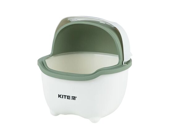 Корзина для бумаг Kite Настольный мусорный контейнер, бело-зеленый (K24-009-7), изображение 3 Корзина для бумаг Kite Настольный мусорный контейнер, бело-зеленый (K24-009-7), изображение 3
