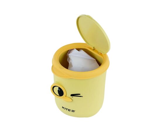 Корзина для бумаг Kite Настольный контейнер для мусора, желтый (K24-011-2), изображение 4 Корзина для бумаг Kite Настольный контейнер для мусора, желтый (K24-011-2), изображение 4
