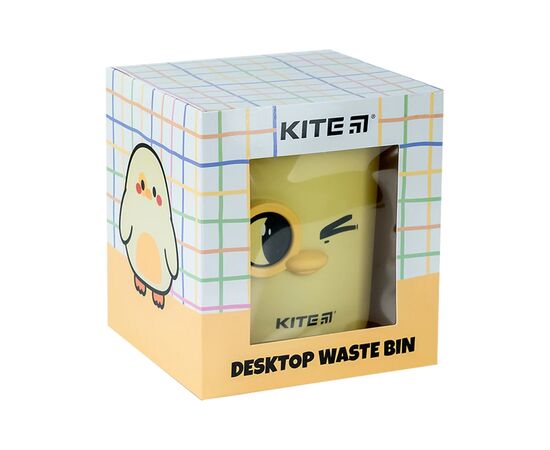 Корзина для бумаг Kite Настольный контейнер для мусора, желтый (K24-011-2), изображение 5 Корзина для бумаг Kite Настольный контейнер для мусора, желтый (K24-011-2), изображение 5