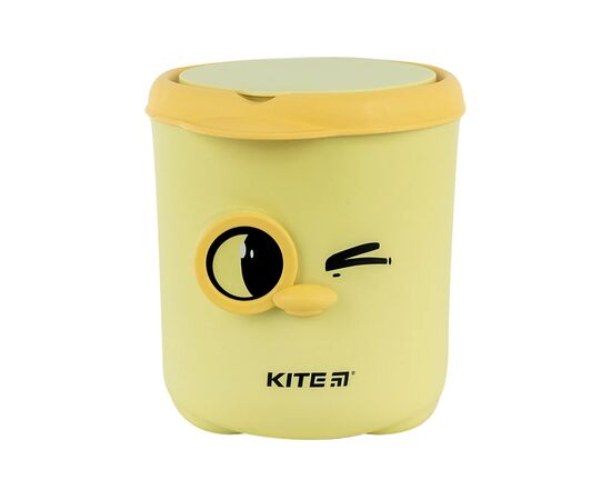 Корзина для бумаг Kite Настольный контейнер для мусора, желтый (K24-011-2)
