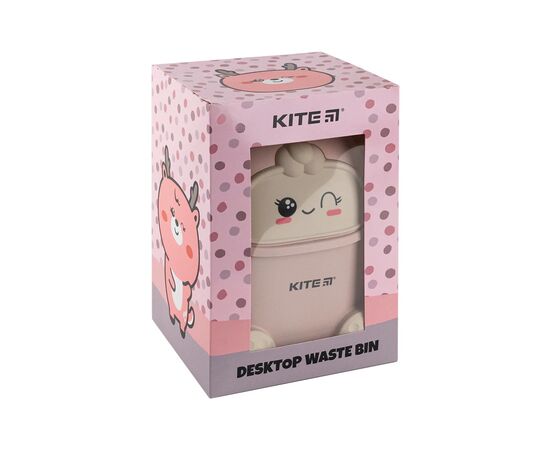 Корзина для бумаг Kite Настольный контейнер для мусора, розовый (K24-009-5), изображение 5