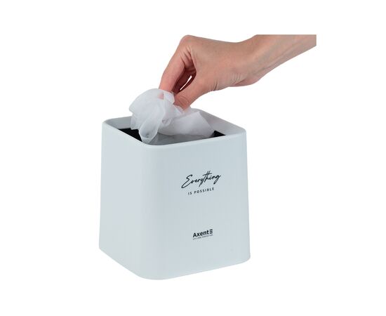 Кошик для паперів Axent Настільний контейнер для сміття, квадратний, білий (2132-21-A), зображення 4 Кошик для паперів Axent Настільний контейнер для сміття, квадратний, білий (2132-21-A), зображення 4
