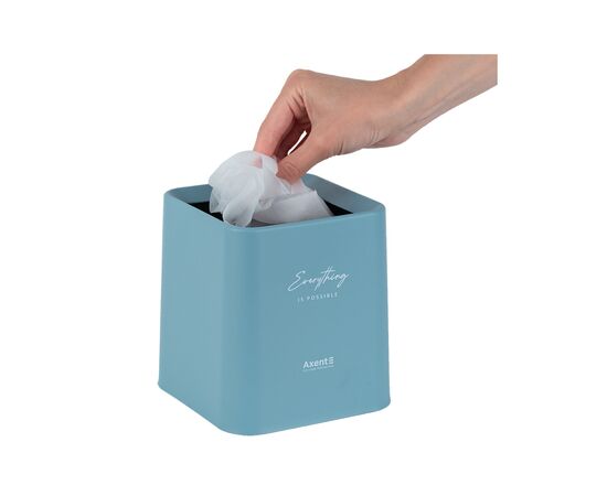 Кошик для паперів Axent Настільний контейнер для сміття, квадратний, блакитний (2132-07-A), зображення 4 Кошик для паперів Axent Настільний контейнер для сміття, квадратний, блакитний (2132-07-A), зображення 4