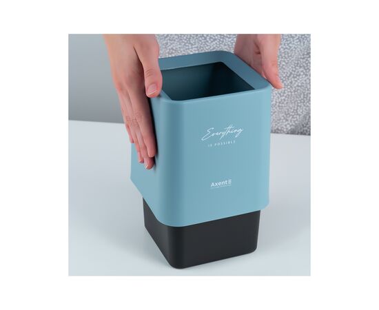 Кошик для паперів Axent Настільний контейнер для сміття, квадратний, блакитний (2132-07-A), зображення 5 Кошик для паперів Axent Настільний контейнер для сміття, квадратний, блакитний (2132-07-A), зображення 5