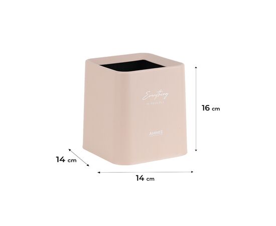 Корзина для бумаг Axent Настольный мусорный контейнер, квадратный, персиковый (2132-42-A), изображение 3 Корзина для бумаг Axent Настольный мусорный контейнер, квадратный, персиковый (2132-42-A), изображение 3