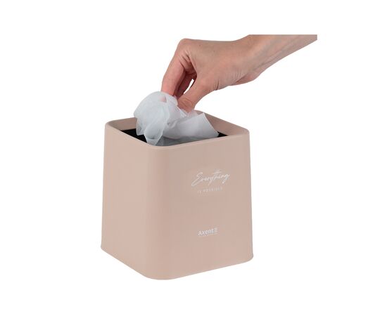 Корзина для бумаг Axent Настольный мусорный контейнер, квадратный, персиковый (2132-42-A), изображение 4 Корзина для бумаг Axent Настольный мусорный контейнер, квадратный, персиковый (2132-42-A), изображение 4