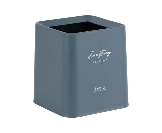Кошик для паперів Axent Настільний контейнер для сміття, квадратний, сірий (2132-03-A), зображення 2 Кошик для паперів Axent Настільний контейнер для сміття, квадратний, сірий (2132-03-A), зображення 2