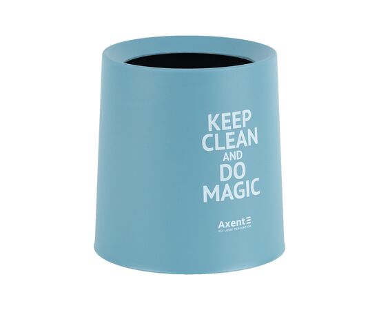 Кошик для паперів Axent Настільний контейнер для сміття, круглий, блакитний (2131-07-A), зображення 2