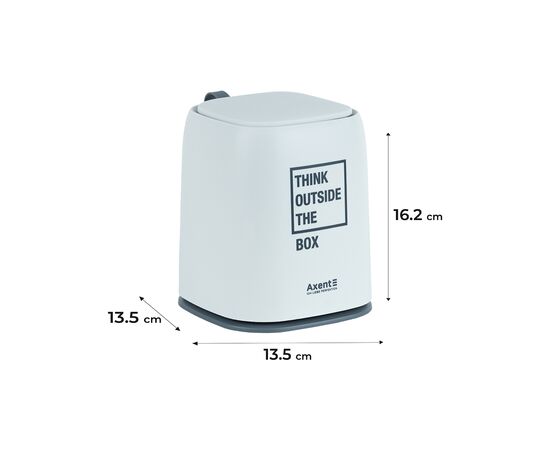 Кошик для паперів Axent Настільний контейнер для сміття, прямокутний, білий (2133-21-A), зображення 3 Кошик для паперів Axent Настільний контейнер для сміття, прямокутний, білий (2133-21-A), зображення 3