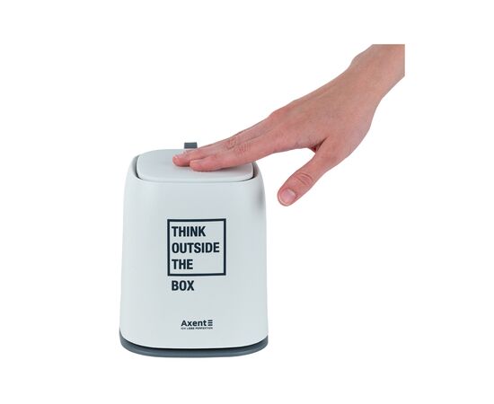 Кошик для паперів Axent Настільний контейнер для сміття, прямокутний, білий (2133-21-A), зображення 4 Кошик для паперів Axent Настільний контейнер для сміття, прямокутний, білий (2133-21-A), зображення 4