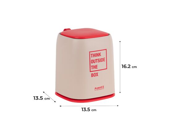 Кошик для паперів Axent Настільний контейнер для сміття, прямокутний, персиковий (2133-42-A), зображення 3
