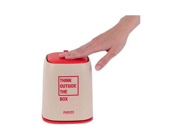 Кошик для паперів Axent Настільний контейнер для сміття, прямокутний, персиковий (2133-42-A), зображення 4