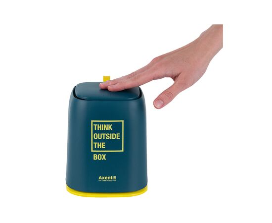 Кошик для паперів Axent Настільний контейнер для сміття, прямокутний, синій індіго (2133-47-A), зображення 4