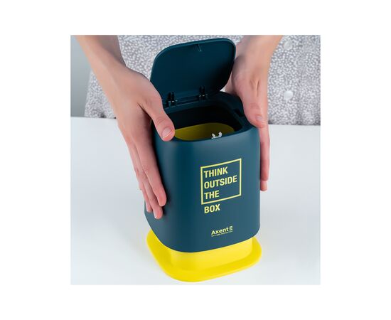 Кошик для паперів Axent Настільний контейнер для сміття, прямокутний, синій індіго (2133-47-A), зображення 7