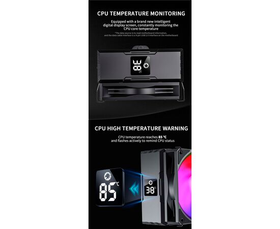 Кулер для процессора Gamemax Sigma 520 Digital BK, изображение 10 Кулер для процессора Gamemax Sigma 520 Digital BK, изображение 10