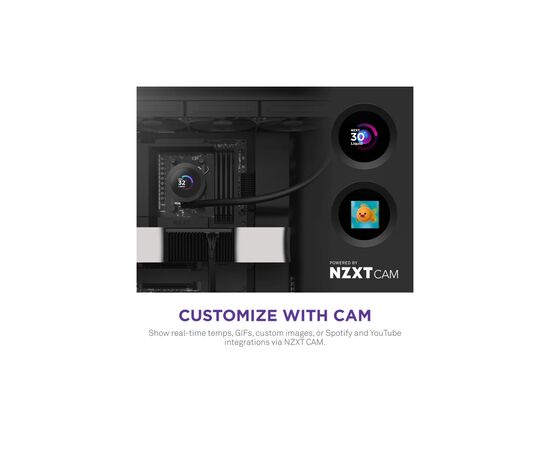 Система жидкостного охлаждения NZXT Kraken Plus V2 360mm AIO liquid cooler w/Displ (RL-KN360-B2), изображение 7 Система жидкостного охлаждения NZXT Kraken Plus V2 360mm AIO liquid cooler w/Displ (RL-KN360-B2), изображение 7
