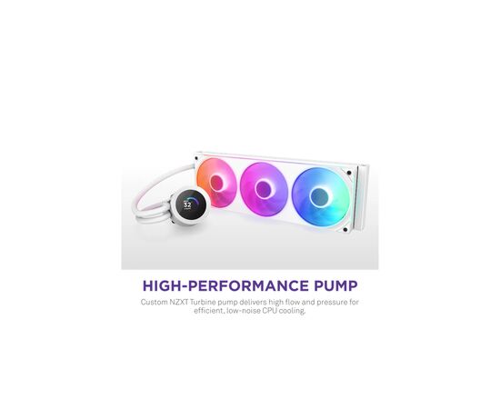 Система жидкостного охлаждения NZXT Kraken Plus RGB V2-360 mm AIO liquid cooler Wh (RL-KR360-W2), изображение 2 Система жидкостного охлаждения NZXT Kraken Plus RGB V2-360 mm AIO liquid cooler Wh (RL-KR360-W2), изображение 2